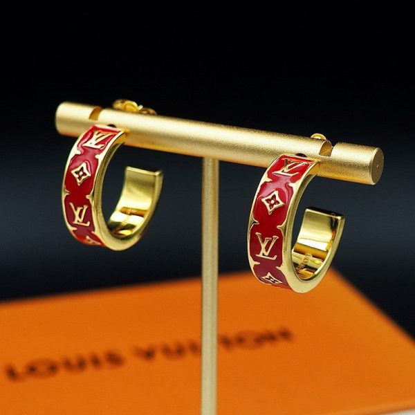 18K Louis Nanogram Enamel Earrings - 图片 13
