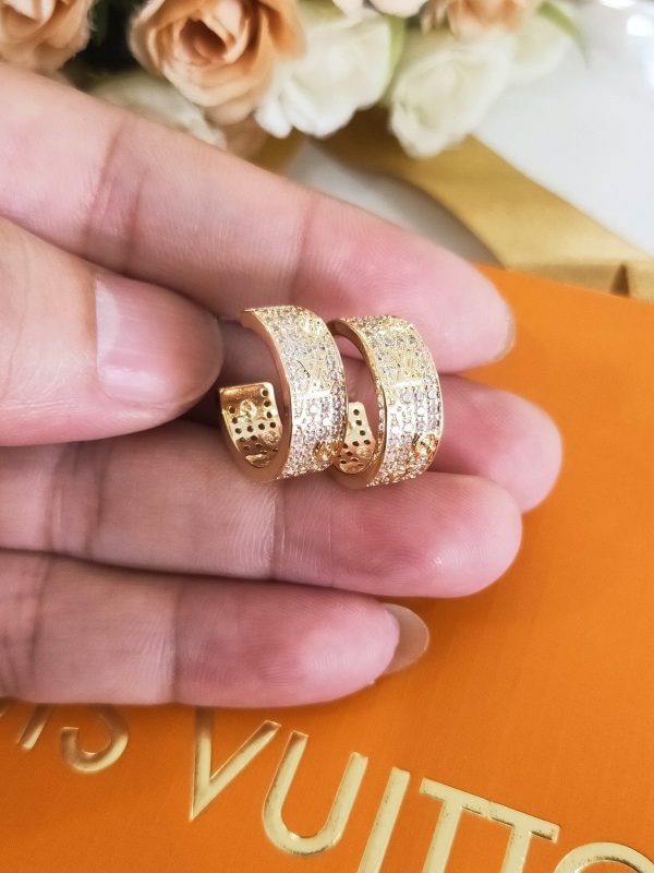 18K Louis Circle Earrings - 图片 4