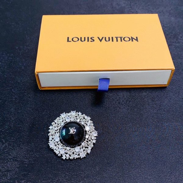 18K Louis Black Ball Brooch - Image 9