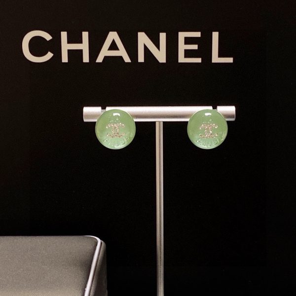 18K CC Green Earrings - 图片 6