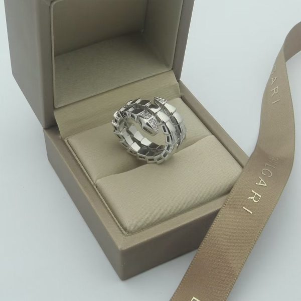 18K BV Serpenti Viper Demi Diamond Ring - Image 12