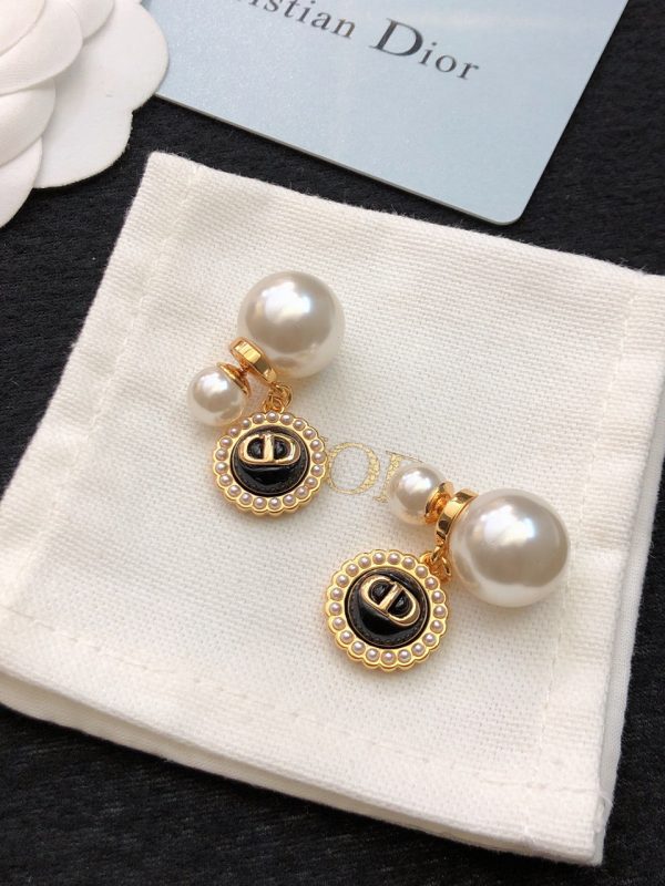 18K CD Black Pearls Earrings - 图片 9