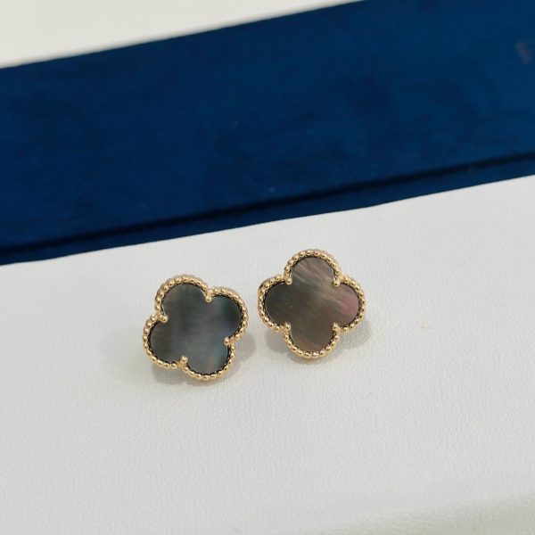 18K Vintage Alhambra Grey Earrings - 图片 7