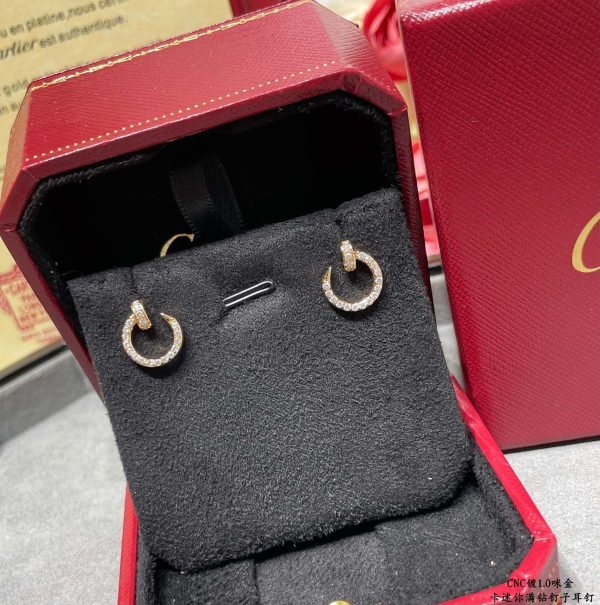 18K Juste Un Clou Diamonds Earrings - 图片 2