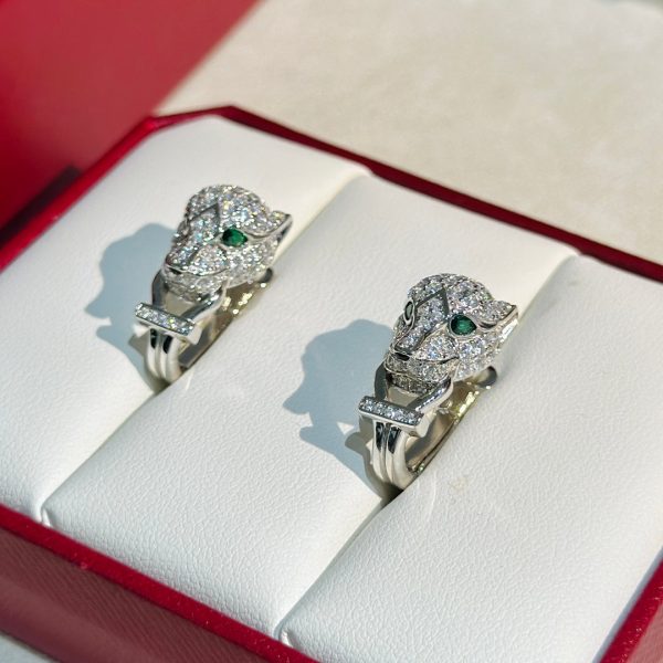 18K Panthère De Diamond Earrings - 图片 11