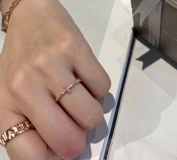 18K T Diamond Wire Ring - 图片 5
