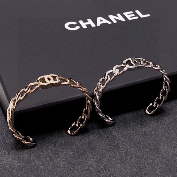 18K CC Open Cuff Bracelet - Image 9