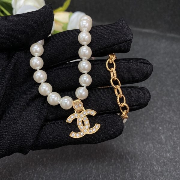 18K CC Pearl Chain Necklace - 图片 9