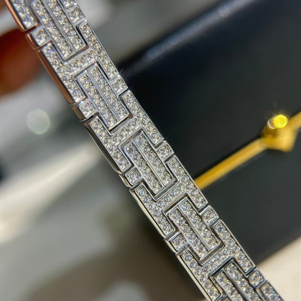 18K Diamond Chain H Bracelet - 图片 4