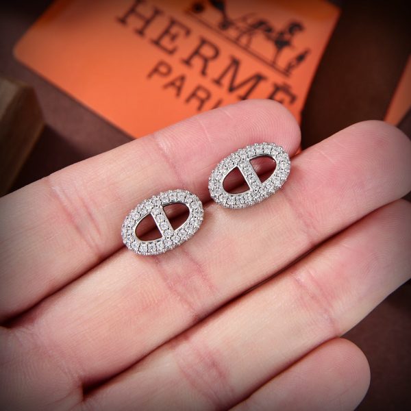 18K Farandole Diamond H Earrings - 图片 2