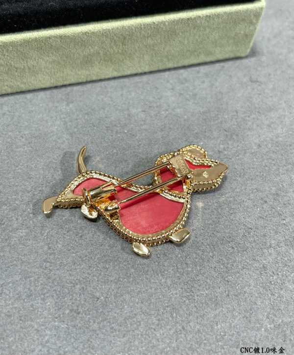 18K Lucky Animals Dachshund Clip Brooch - 图片 6