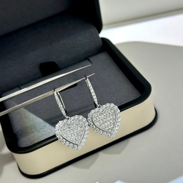 18K T Heart Diamonds Earrings - 图片 9
