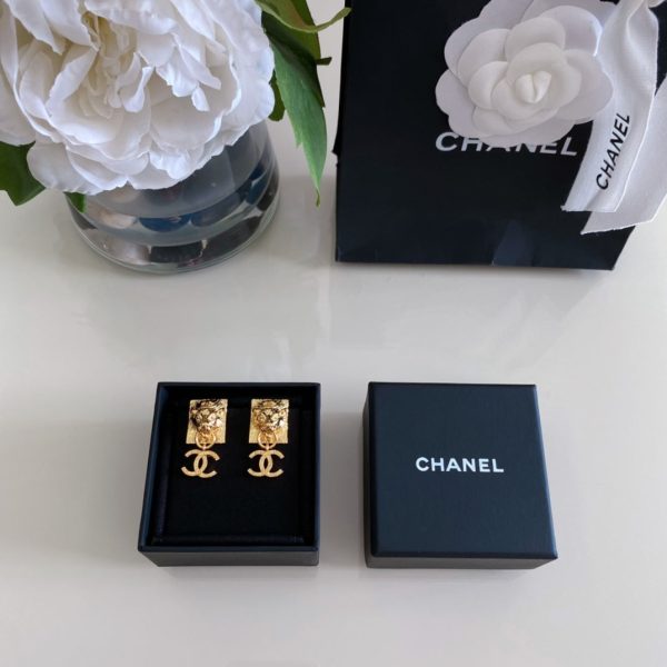 18K CC Lion Sharp Earrings - 图片 9