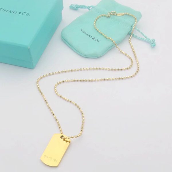 18K T 1837 Makers I.D. Tag Pendant Necklace - 图片 4