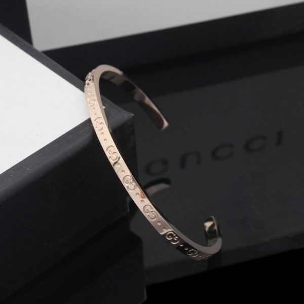 18K Double G Icon Open Cuff Bracelet - 图片 4