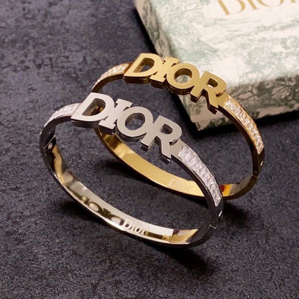 18K CD Crystals Bangle Bracelet