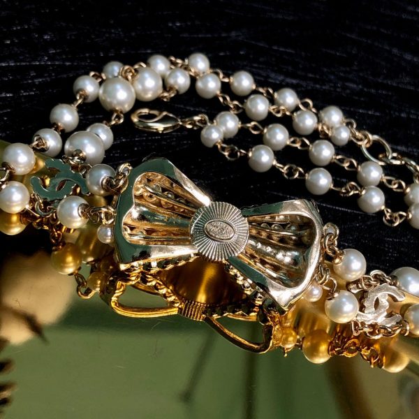 18K CC Bow Choker Necklace - 图片 9