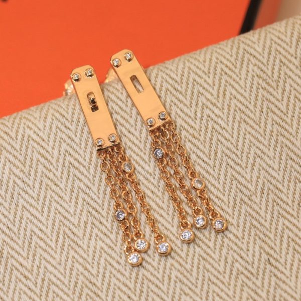 18K Her Diamond Kelly Gavroche Earrings - 图片 9