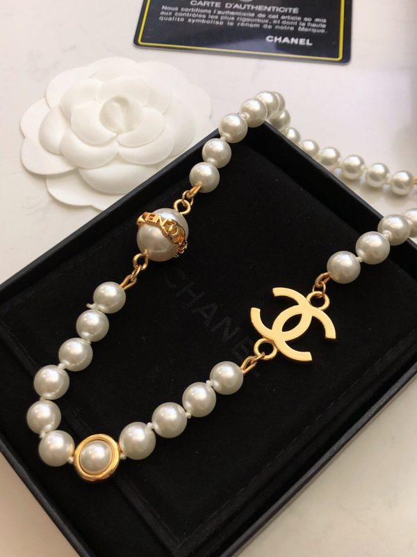 18K CC Pearl Chain Necklace - 图片 9