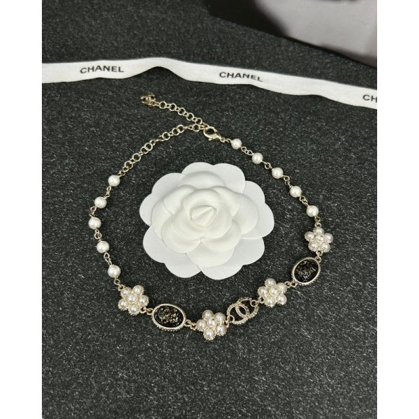 18K CC Black & Orange Crystal Choker Necklace - 图片 11