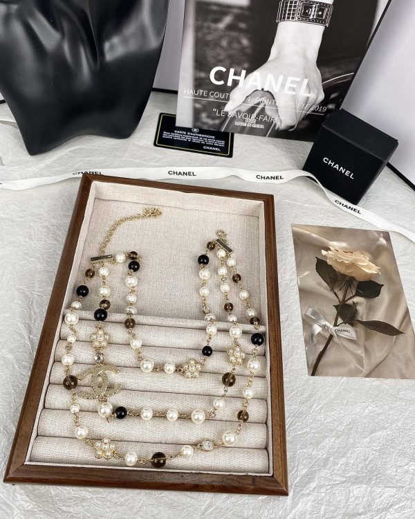 18K CC 24B Long Pearls Necklace - 图片 3