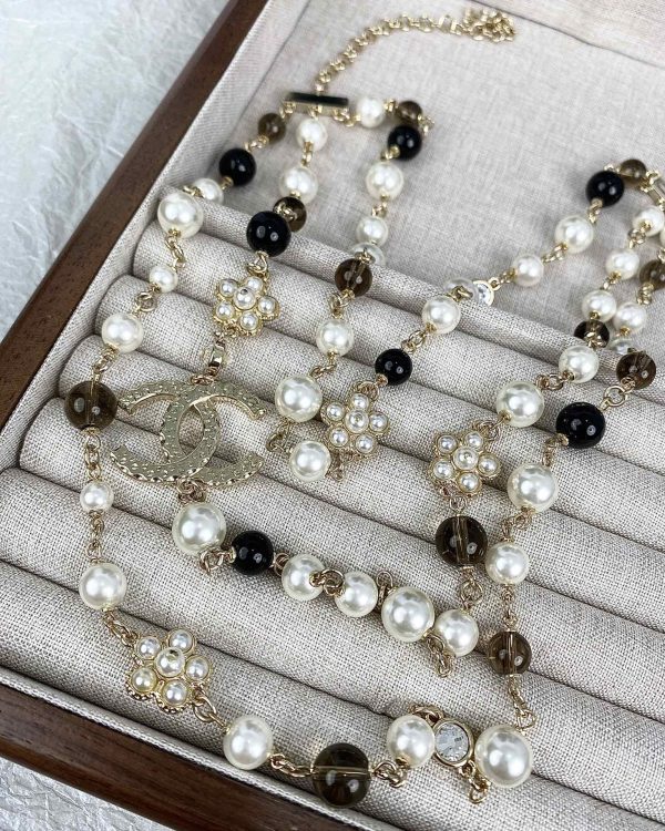18K CC 24B Long Pearls Necklace - 图片 10