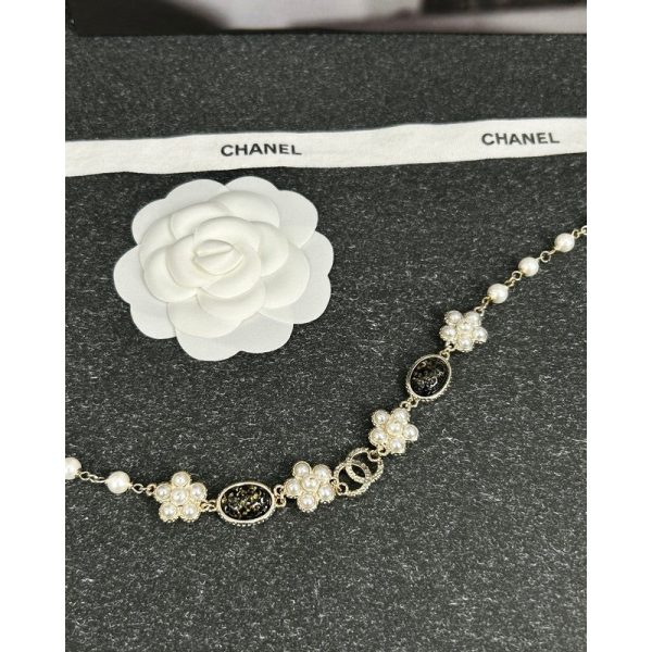 18K CC Black & Orange Crystal Choker Necklace - 图片 13