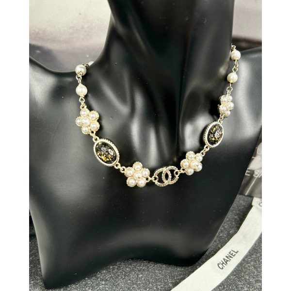 18K CC Black & Orange Crystal Choker Necklace - 图片 15
