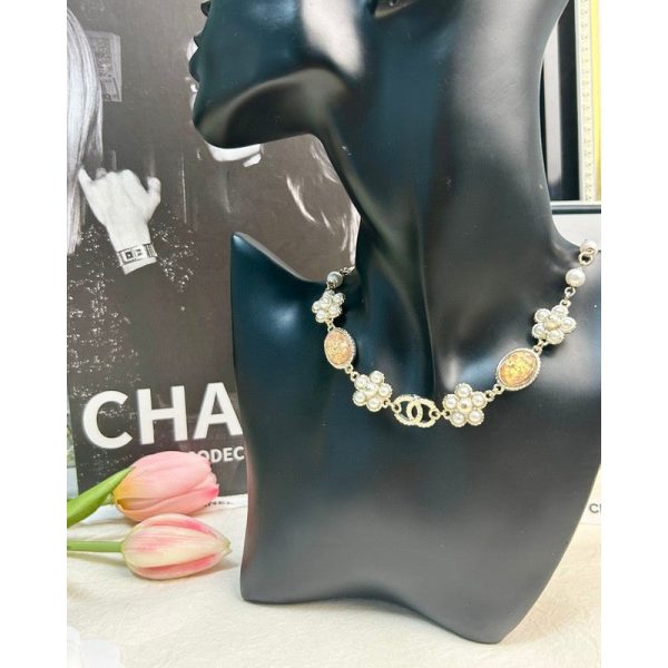 18K CC Black & Orange Crystal Choker Necklace - 图片 16