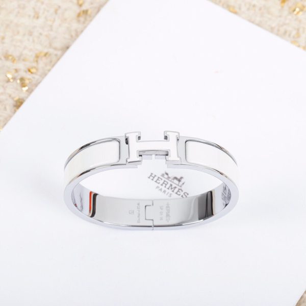 18K Clic H White Bracelet - 图片 7