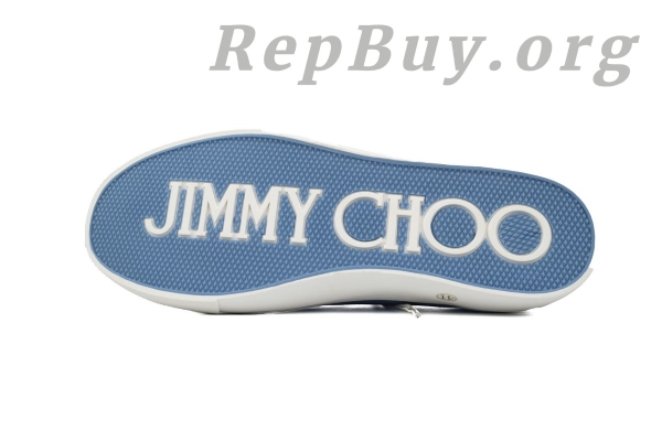 Jimmy Choo Palma Maxi Blue Canvas Platform Trainers PALMAMAXIFCYE043621 - 图片 4