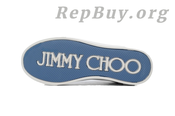 Jimmy Choo Palma Maxi Blue Canvas Platform Trainers Women - 图片 4