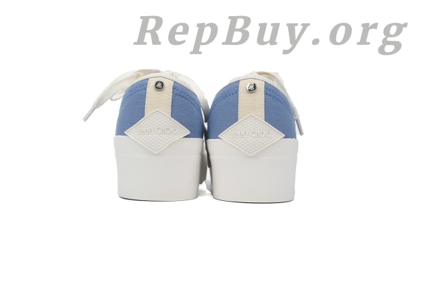 Jimmy Choo Palma Maxi Blue Canvas Platform Trainers Women - 图片 3