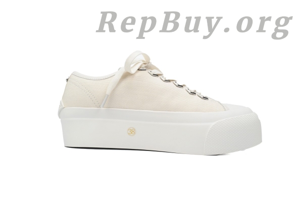 Jimmy Choo Palma Maxi White Canvas Platform Trainers (Women) PALMAFCYE - 图片 2