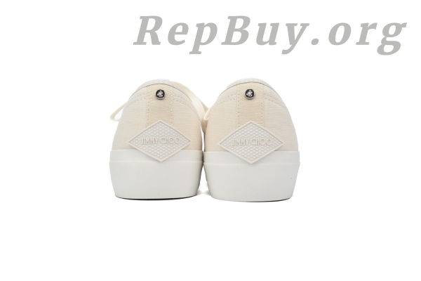 Jimmy Choo Palma Maxi White Canvas Platform Trainers PALMAMAXIFCYE - 图片 3