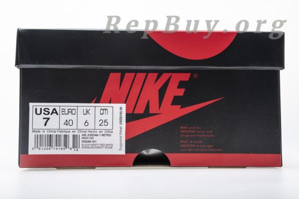 Top Version  Jordan 1 Retro High Bred Banned (2016) 555088-001 - 图片 36