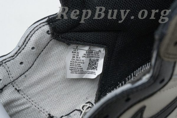 Top Version Air Jordan 1 Retro High Dark Mocha 555088-105 - 图片 16