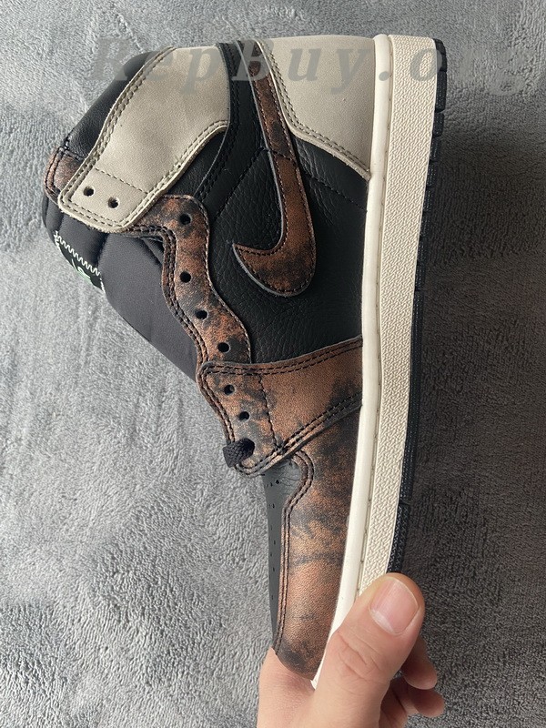 Top Version Jordan 1 Retro High Light Army Rust Shadow Patina 555088-033 - Image 5