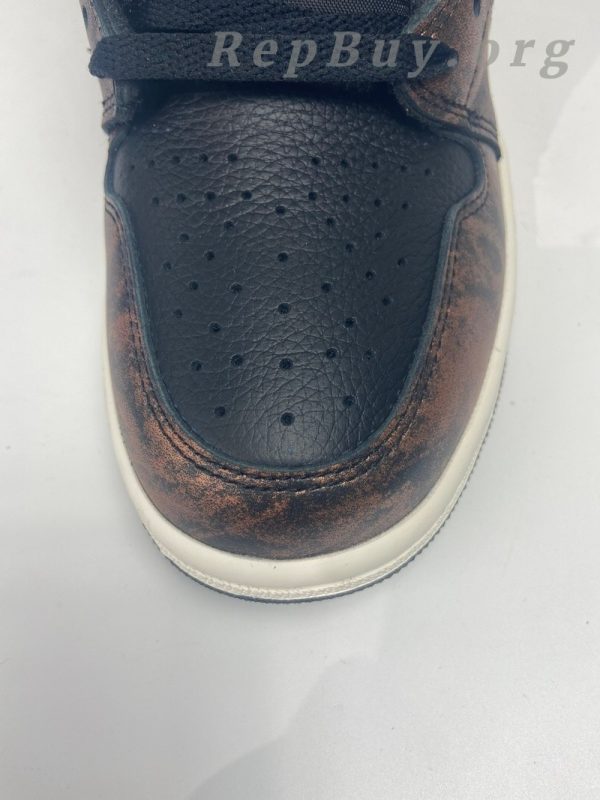 Top Version Jordan 1 Retro High Light Army Rust Shadow Patina 555088-033 - Image 15
