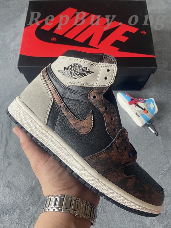 Top Version Jordan 1 Retro High Light Army Rust Shadow Patina 555088-033 - Image 17