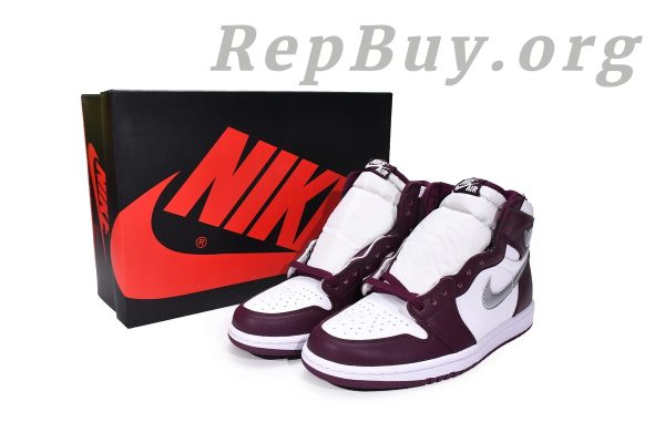 Top Version Air Jordan 1 Retro High OG Bordeaux 555088-611 - 图片 19