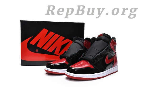 Top Version Air Jordan 1 Retro High OG Patent Bred  555088-063 - 图片 23
