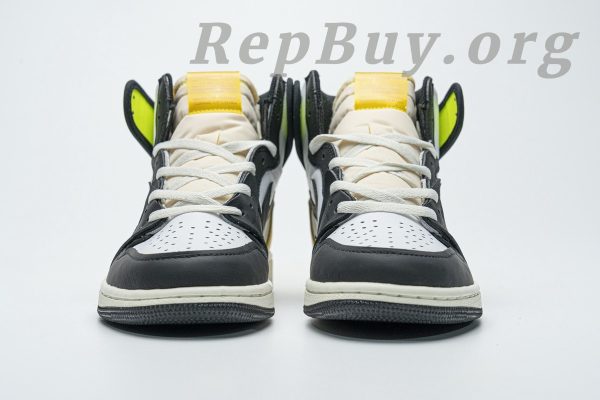 Top Version Jordan 1 Retro High White Black Volt University Gold 555088-118 - Image 3