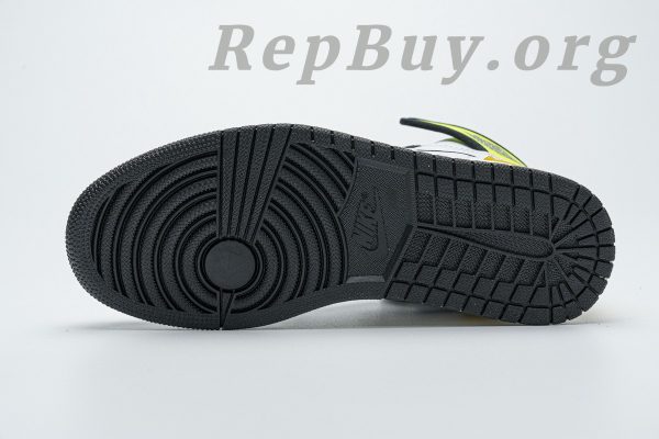 Top Version Jordan 1 Retro High White Black Volt University Gold 555088-118 - Image 7