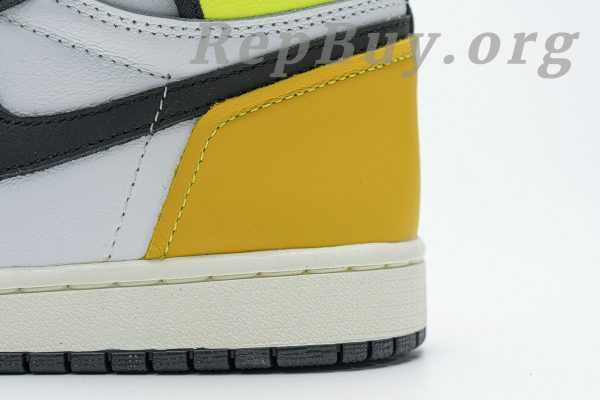 Top Version Jordan 1 Retro High White Black Volt University Gold 555088-118 - Image 14
