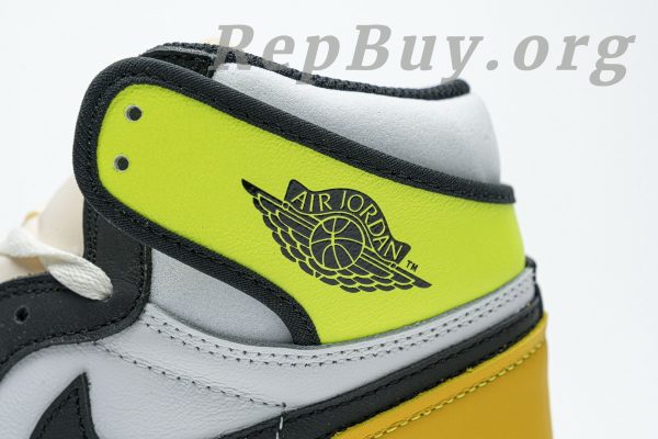 Top Version Jordan 1 Retro High White Black Volt University Gold 555088-118 - Image 15