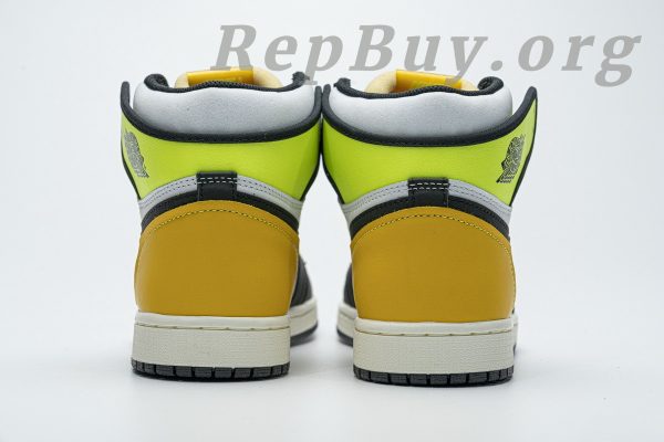 Top Version Jordan 1 Retro High White Black Volt University Gold 555088-118 - Image 17