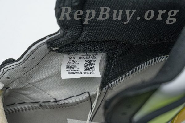 Top Version Jordan 1 Retro High White Black Volt University Gold 555088-118 - Image 20