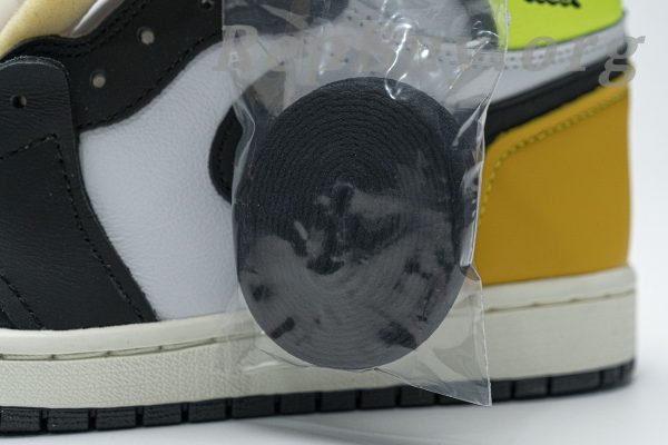 Top Version Jordan 1 Retro High White Black Volt University Gold 555088-118 - Image 25