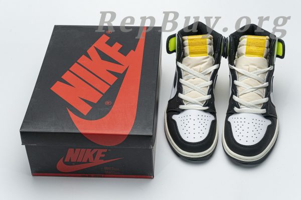 Top Version Jordan 1 Retro High White Black Volt University Gold 555088-118 - Image 26